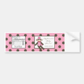 Wasserflasche Rosa Socke Affe Autoaufkleber (Vorne)