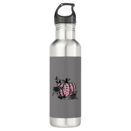 Wasserflasche, rosa und schwarzer Leopard-Pumpkin Edelstahlflasche