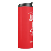 Wasserflasche - Rot (personalisiert) Thermosbecher (Nach links gedreht)