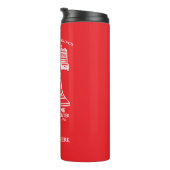 Wasserflasche - Rot (personalisiert) Thermosbecher (Nach rechts gedreht)
