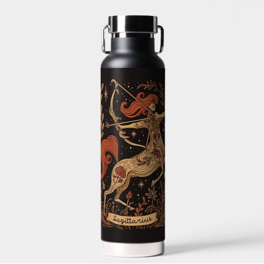 Wasserflasche Sagittarius Celestial Zodiac Art Trinkflasche (Vorne)