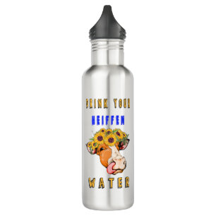 Wasserflasche Schlepper Kuh Trinken Sie Ihre Wasse Edelstahlflasche