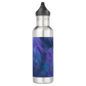 Wasserflasche Transparentes blaues Petals-Fraktal Edelstahlflasche (Rechts)