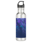 Wasserflasche Transparentes blaues Petals-Fraktal Edelstahlflasche (Vorderseite)
