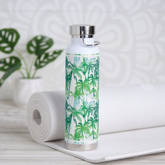 Wasserflasche Tropenpalmen Trinkflasche (Yoga)