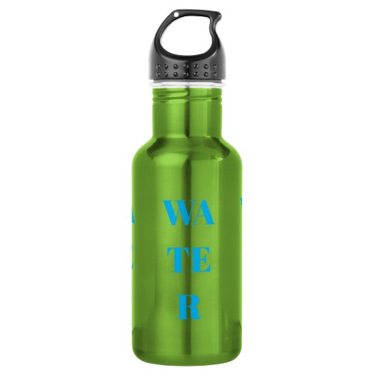 Wasserflasche - WASSER-Gestaltung 2 (Vorderseite)