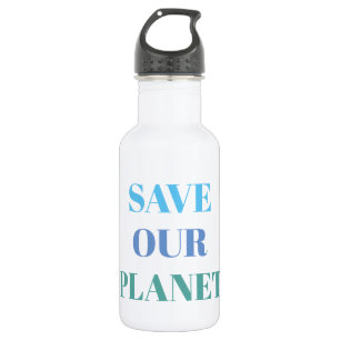 Wasserflasche Weiß - RETTE UNSEREN PLANETEN