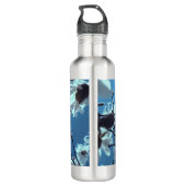 Wasserflasche Weißer Magnolia Blauer Himmel Edelstahlflasche (Rückseite)