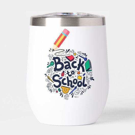 Wasserflasche zurück zur Schule (Vorderseite)