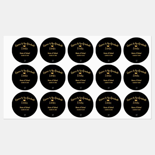 Wasserflaschen-Etikett der Graduierungspartei Etiketten (Blatt)