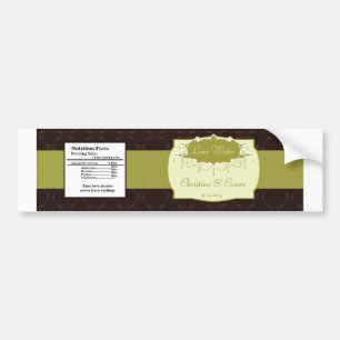 Wasserflaschen-Etikett Licht/Olive Green Kronleuch Autoaufkleber