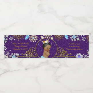 Wasserflaschen-Etiketten, Tony's Babydusche, lila Wasserflaschenetikett