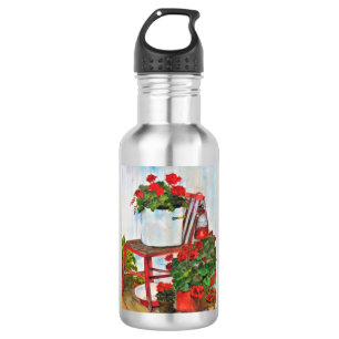 Wasserflaschen Garten Geraniens Edelstahlflasche