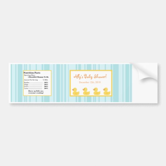 Wasserflaschen Gummi Ducky Blasen Autoaufkleber (Vorne)