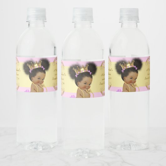 Wasserflaschen Labels, Sarahs Babydusche, rosa Gol Wasserflaschenetikett (Flaschen)