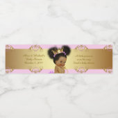 Wasserflaschen Labels, Sarahs Babydusche, rosa Gol Wasserflaschenetikett (Einzelnes Label)