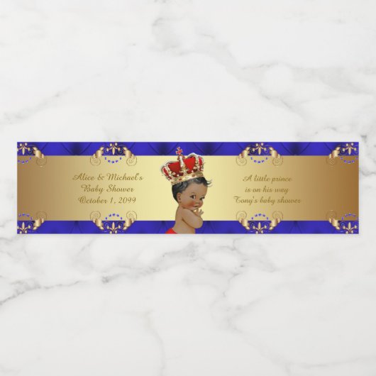 Wasserflaschen Labels, Tony Baby-Dusche, blaues ro Wasserflaschenetikett (Einzelnes Label)