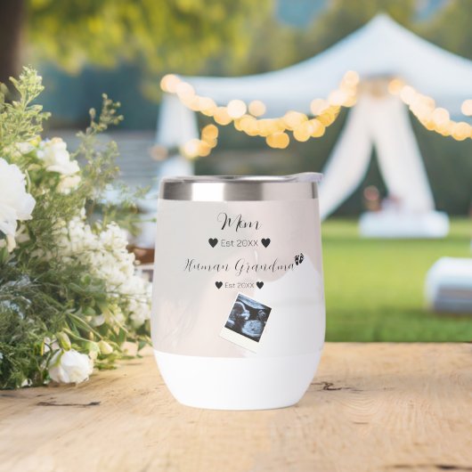Wasserflaschen-Stil: Stemless Wine Tumbler, (Hochzeit)