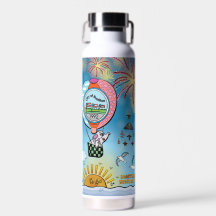 Wasserflaschen - über dem Meer