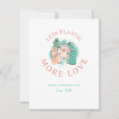 Wasserflaschen Umweltfreundliches Valentin Feiertagskarte (Vorderseite)