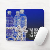 Wasserflaschen und Bandmessschaufel Mousepad (Mit Mouse)