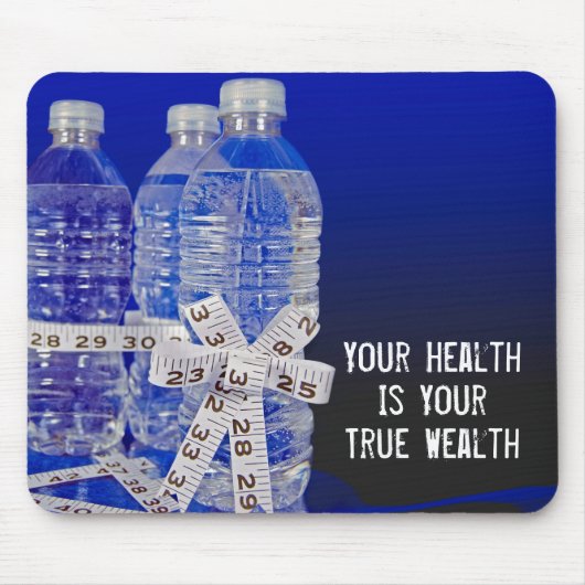 Wasserflaschen und Bandmessschaufel Mousepad (Vorne)