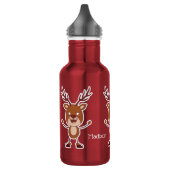 Wasserflaschen von Funny Reindeer individuelle Nam Edelstahlflasche (Links)