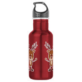 Wasserflaschen von Funny Reindeer individuelle Nam Edelstahlflasche (Rückseite)