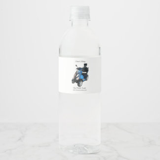 Wasserflaschenetikett (21 cm x 5,4 cm) 4er Pack