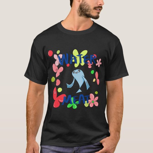 Wasserfleisch mit Blumen T-Shirt (Vorderseite)