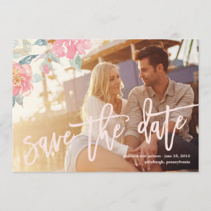 WASSERFLORALWEDUNG Speichern Sie die Datumskarte Save The Date