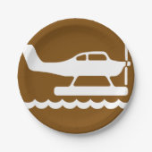 Wasserflugzeuge Schild Pappteller (Vorderseite)
