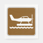 Wasserflugzeuge Schild Serviette (Vorderseite)