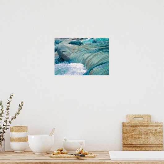 Wasserfluss im Fluss Poster (Küche)