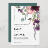 WASSERFLUSSBREITE LILA FLASCHENWASSERFARBE DANKESKARTE (Vorne/Hinten)