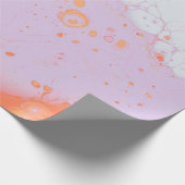 WASSERFLÜSSE AUF ROTER OBERFLÄCHE GESCHENKPAPIER (Ecke)