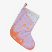 WASSERFLÜSSE AUF ROTER OBERFLÄCHE KLEINER WEIHNACHTSSTRUMPF (Vorderansicht (hängend))