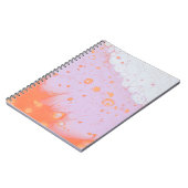 WASSERFLÜSSE AUF ROTER OBERFLÄCHE NOTIZBLOCK (Linke Seite)