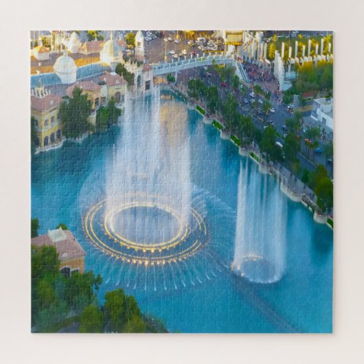 Wasserfontänen in Las Vegas Jigsaw Puzzle (Vertikal)