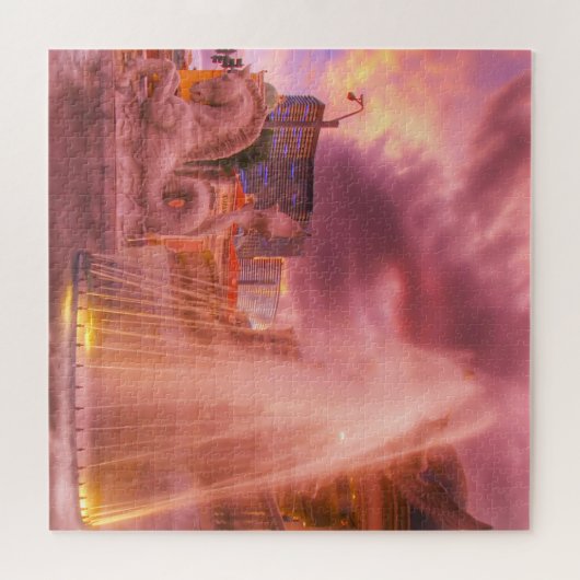 Wasserfontänen in Las Vegas Puzzle (Horizontal)