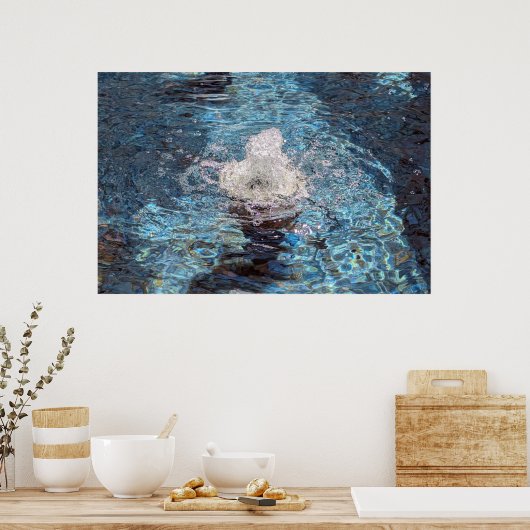 Wasserfontänen Poster (Küche)