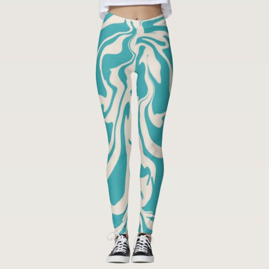Wasserfreie Abstrakte Leggings (Vorderseite)