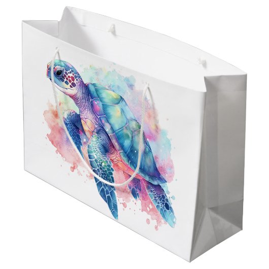 Wasserfreunde Große Geschenktüte (Rückseite Schrägansicht)