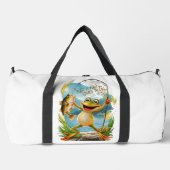 Wasserfreundschaft: Frosch mit Fisch im Wasser Duffle Bag (Vorderseite)