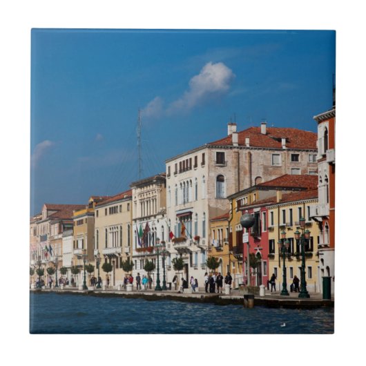 Wasserfront am Canal Grande von Venedig Fliese (Vorderseite)