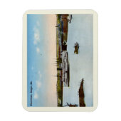 Wasserfront, Bangor, Vintager Stil Magnet (Vertikal)