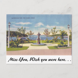 Wasserfront, Bar Hafen, Maine Postkarte