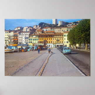 Wasserfront in Cannes Frankreich 1959 Poster