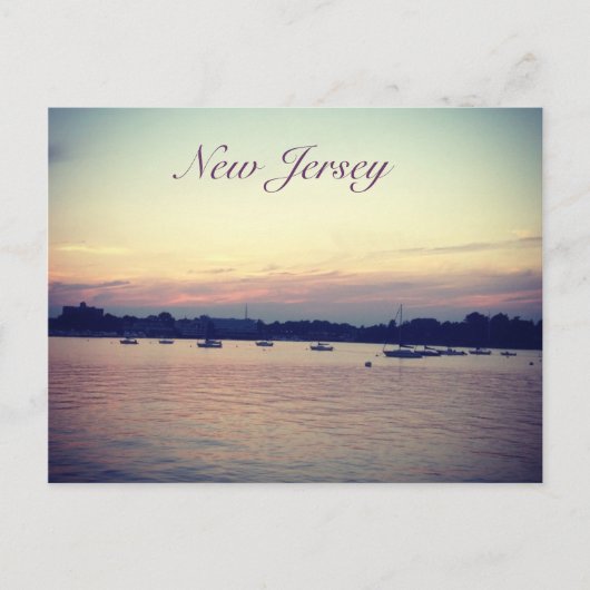 Wasserfront in der Dämmerung Postkarte (Vorderseite)