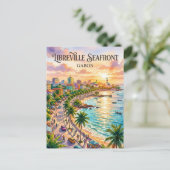 Wasserfront Libreville Gabun Postkarte (Stehend Vorderseite)